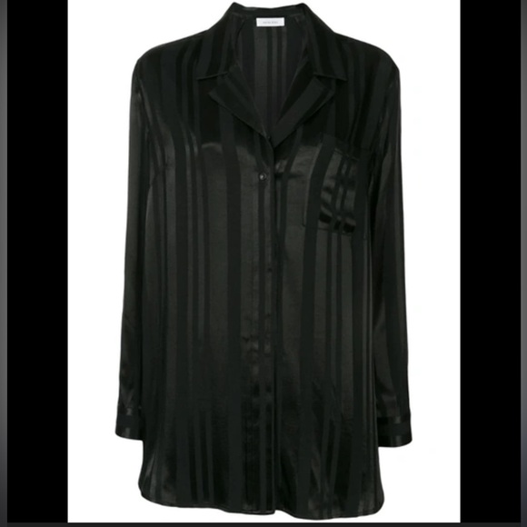 Anine Bing Tops - Anine Bing Ash Oversized Striped Shirt